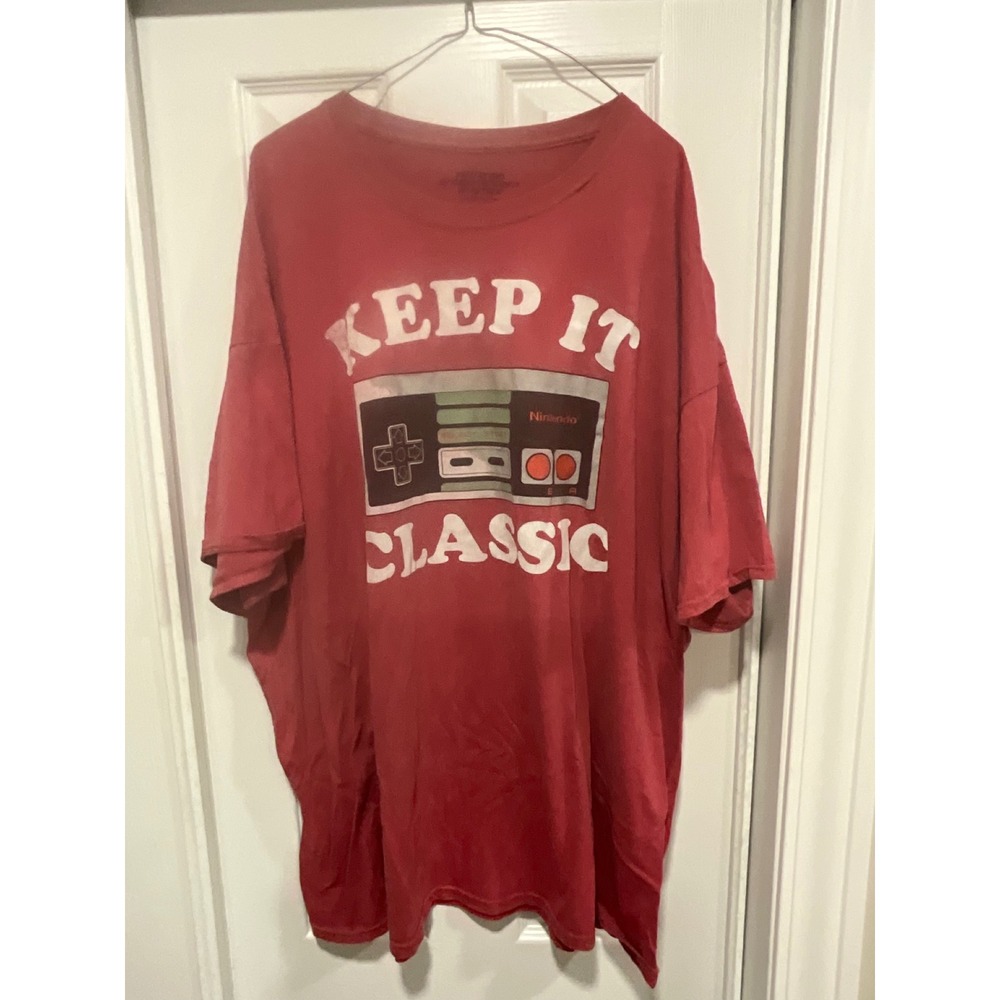 Nintendo NES Controller Keep It Classic Red Graphic T-Shirt Mens 4X Retro Gaming
